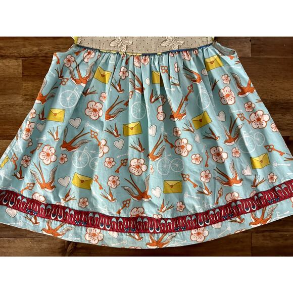 Matilda Jane It's A Wonderful Parade Love Letters Shabby Top Sleeveless Blue 2 - Picture 4 of 8